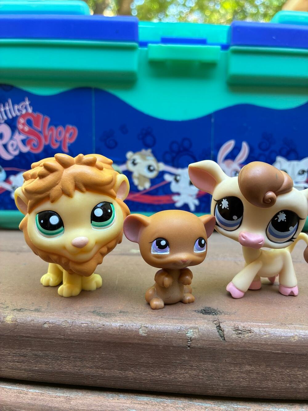 Littlest Pet Shop Lion, Mouse, Cow y2k LPS